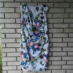 Adrianna Papell Rouged Woven Floral Dress 14
